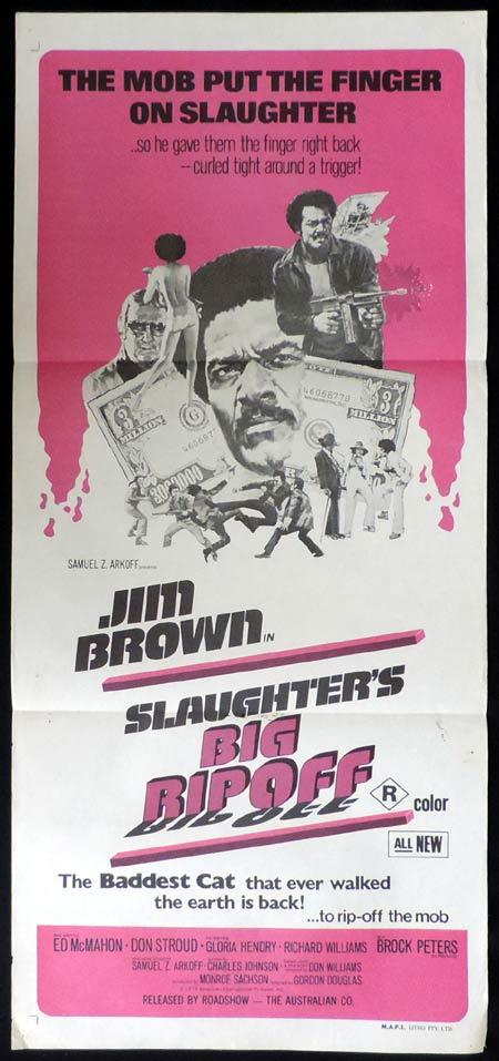 SLAUGHTER’S BIG RIP OFF Original Daybill Movie Poster Blaxploitation Jim Brown