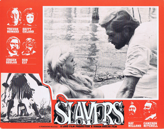 SLAVERS Lobby Card 3 Ray Milland Trevor Howard Britt Ekland