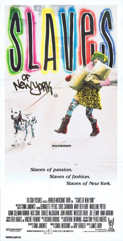 SLAVES OF NEW YORK Original Daybill Movie Poster Bernadette Peters Adam Coleman
