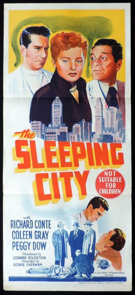 SLEEPING CITY Original Daybill Movie Poster Richard Conte