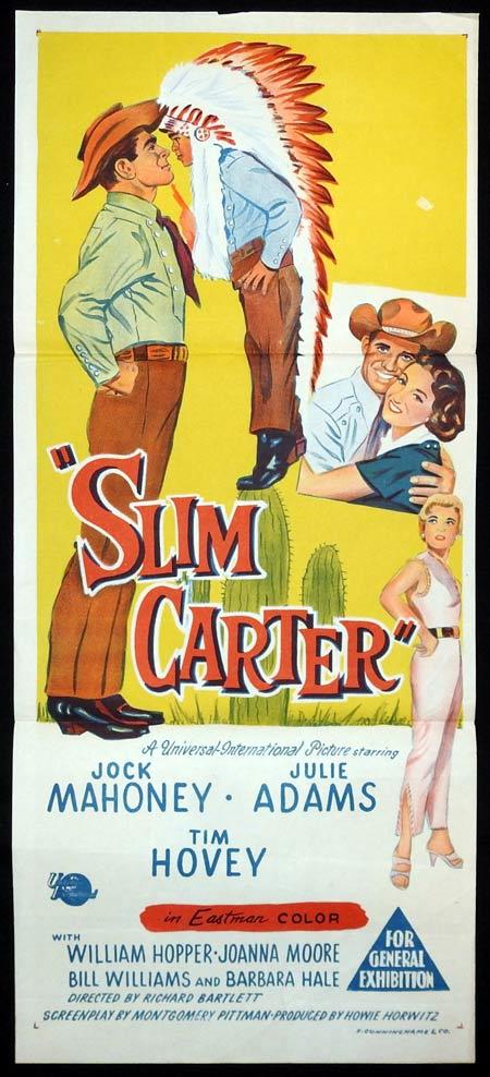 SLIM CARTER Original Daybill Movie Poster Jock Mahoney Julie Adams Tim Hovey