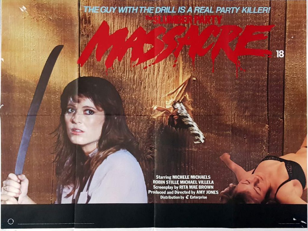 Slumber Party Massacre British Quad Movie Poster Horror Slasher Moviemem Original Movie Posters