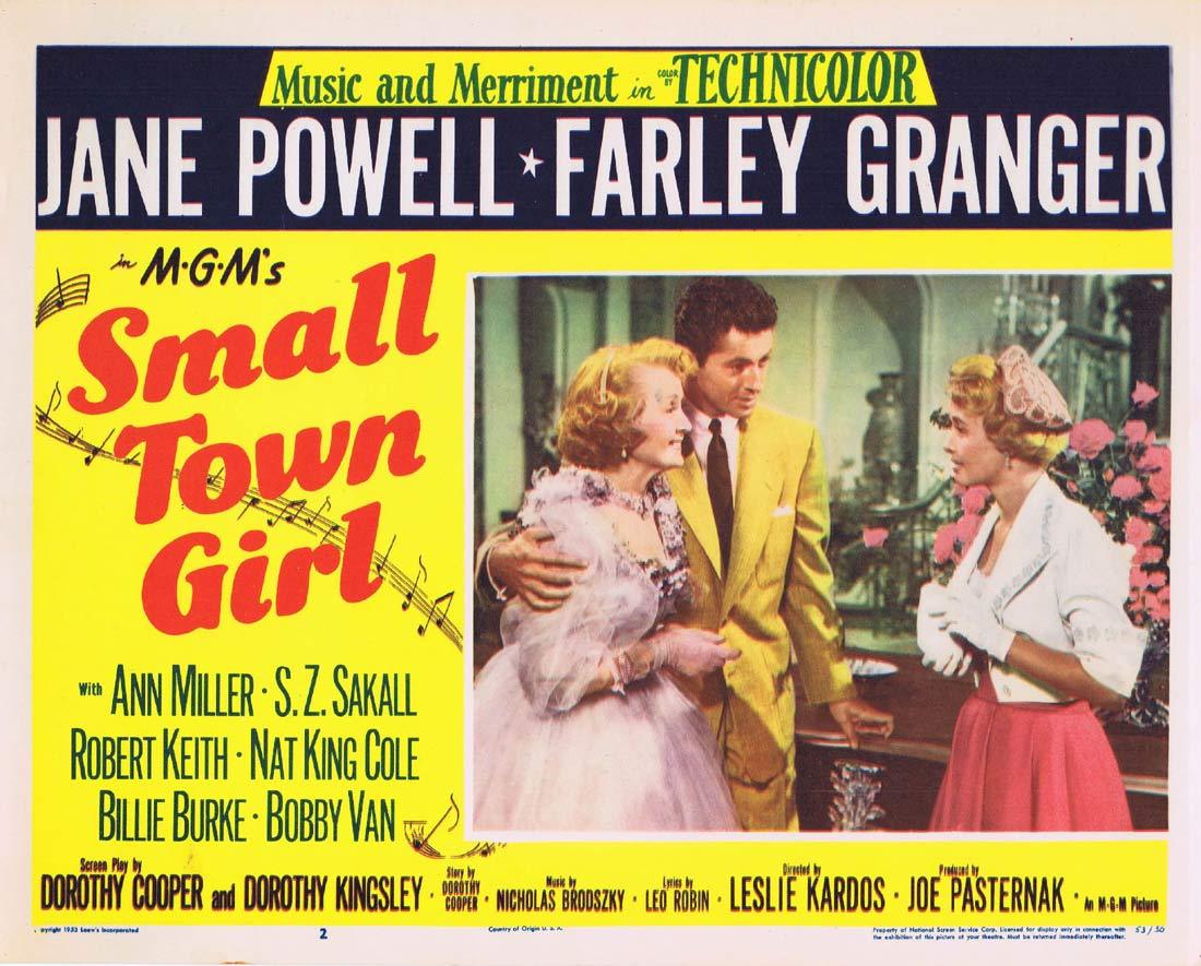 SMALL TOWN GIRL Original Lobby Card 2 Jane Powell Farley Granger