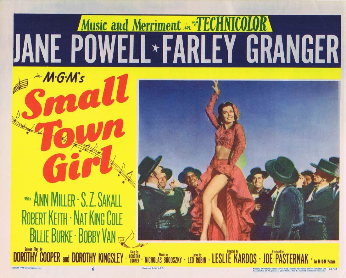 SMALL TOWN GIRL Original Lobby Card 6 Jane Powell Farley Granger