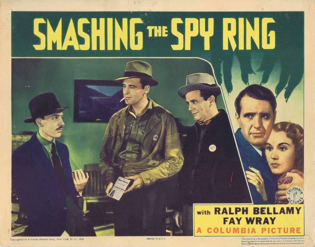 SMASHING THE SPY RING Original Lobby Card 3 Ralph Bellamy Fay Wray Regis Toomey 1937