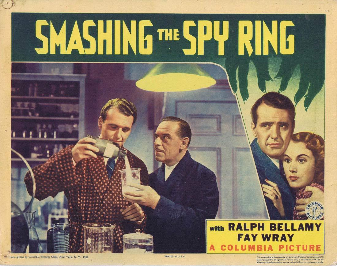SMASHING THE SPY RING Original Lobby Card 4 Ralph Bellamy Fay Wray Regis Toomey 1937
