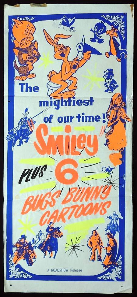 SMILEY Original Stock Daybill Movie Poster plus Six Cartoons!