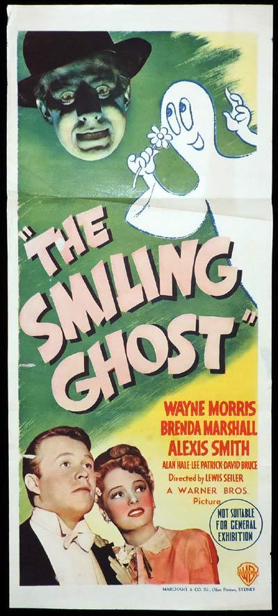 THE SMILING GHOST Daybill Movie Poster 1941 Alexis Smith Waybe Morris