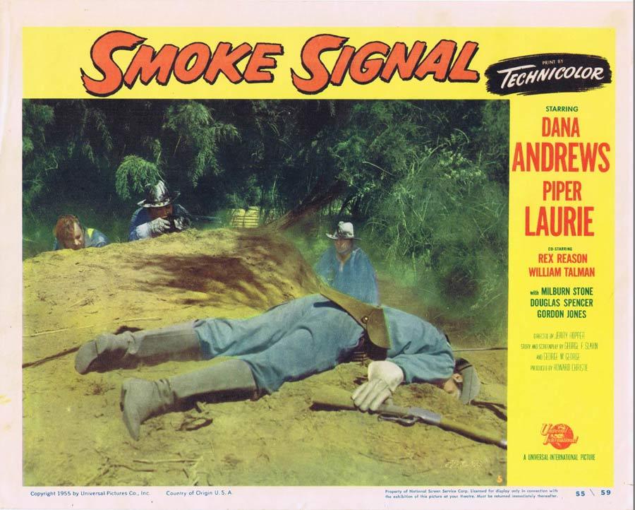SMOKE SIGNAL Lobby Card 5 Dana Andrews 1955 Western American Indian