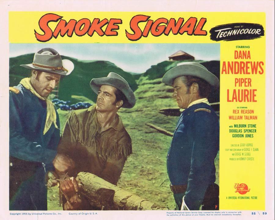 SMOKE SIGNAL Lobby Card 7 Dana Andrews 1955 Western American Indian