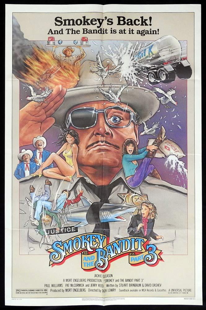 SMOKEY AND THE BANDIT 3 Original US One sheet Movie poster Jackie Gleason Jerry Reed