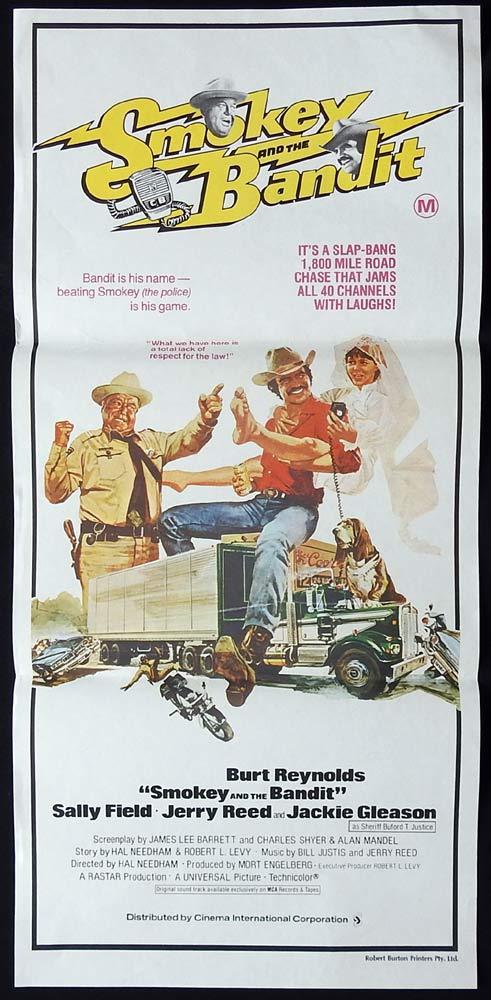 SMOKEY AND THE BANDIT Original Daybill Movie poster Burt Reynolds Sally Field