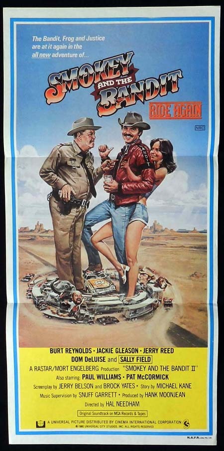 SMOKEY AND THE BANDIT 2 Original Daybill Movie Poster Burt Reynolds Jackie Gleason