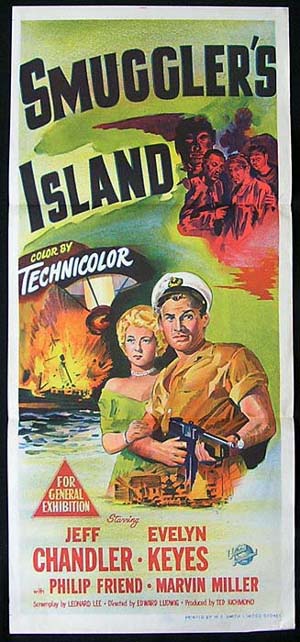 SMUGGLERS ISLAND Daybill Movie Poster 1951 Jeff Chandler