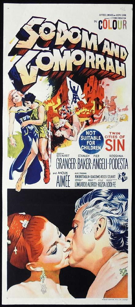 SODOM AND GOMORRAH Original Daybill Movie Poster Stewart Granger Pier Angeli