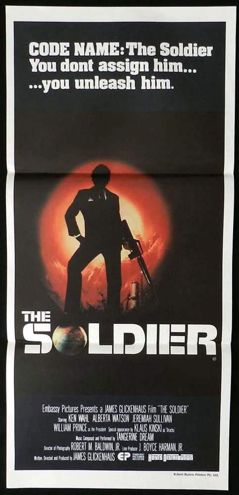 THE SOLDIER Original Daybill Movie Poster Ken Wahl Alberta Watson