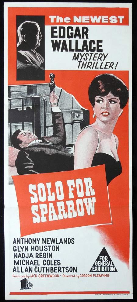 SOLO FOR SPARROW Original Daybill Movie Poster Edgar Wallace Mysteries