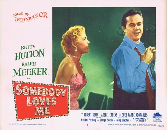 SOMEBODY LOVES ME Lobby Card 3 1952 Ralph Meeker Betty Hutton