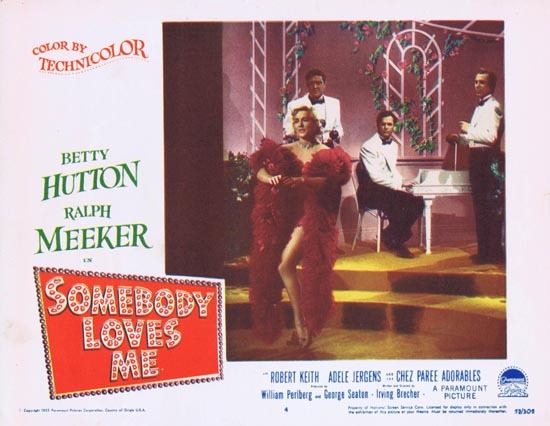 SOMEBODY LOVES ME Lobby Card 4 1952 Ralph Meeker Betty Hutton