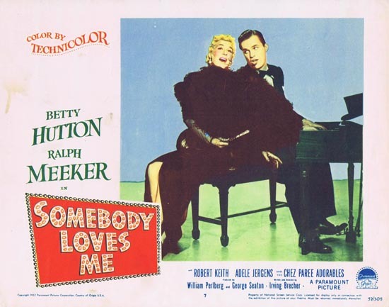 SOMEBODY LOVES ME Lobby Card 7 1952 Ralph Meeker Betty Hutton