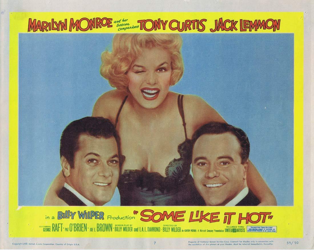 SOME LIKE IT HOT Lobby Card Marilyn Monroe 7 Tony Curtis Jack Lemmon