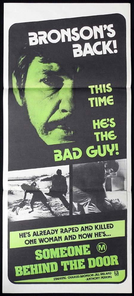 SOMEONE BEHIND THE DOOR Original Daybill Movie poster Charles Bronson Anthony Perkins