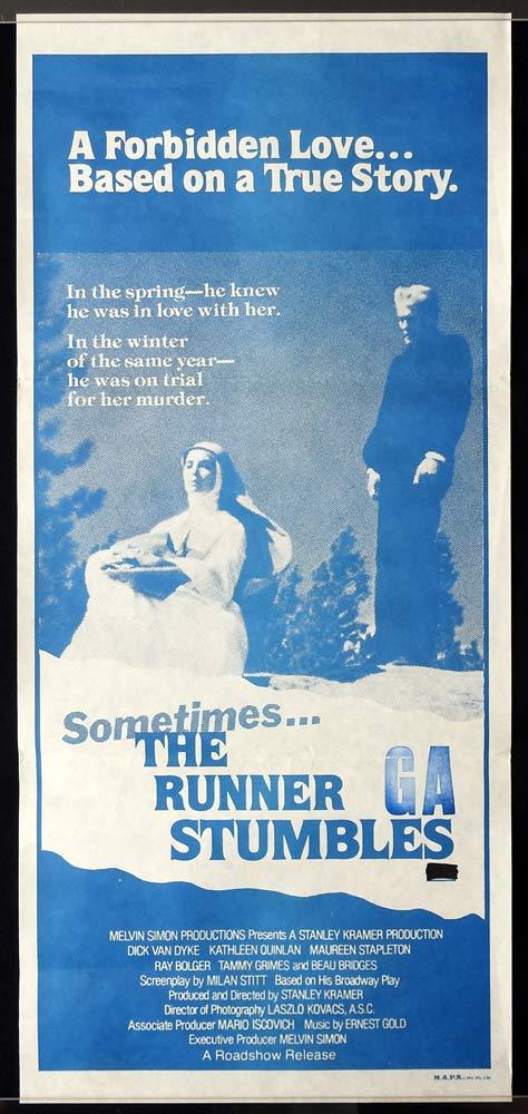 SOMETIMES THE RUNNER STUMBLES daybill movie poster
