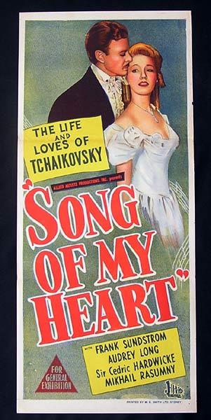 SONG OF MY HEART 1948 Tchaikovsky RARE Daybill Movie Poster