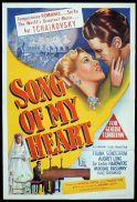 SONG OF MY HEART Original One sheet Movie Poster Frank Sundstrom Tchaikovsky Audrey Long Sir Cedric Hardwicke