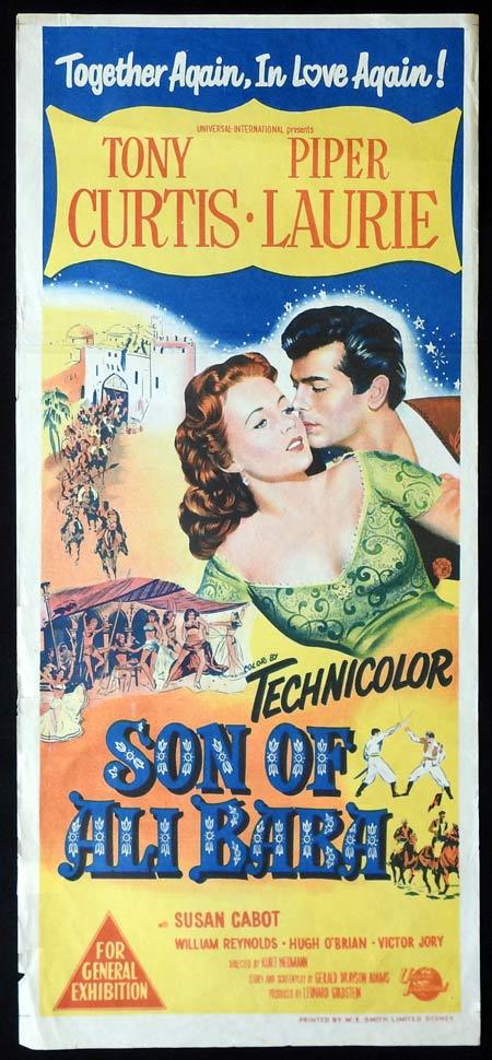 SON OF ALI BABA Original daybill Movie Poster Tony Curtis Piper Laurie