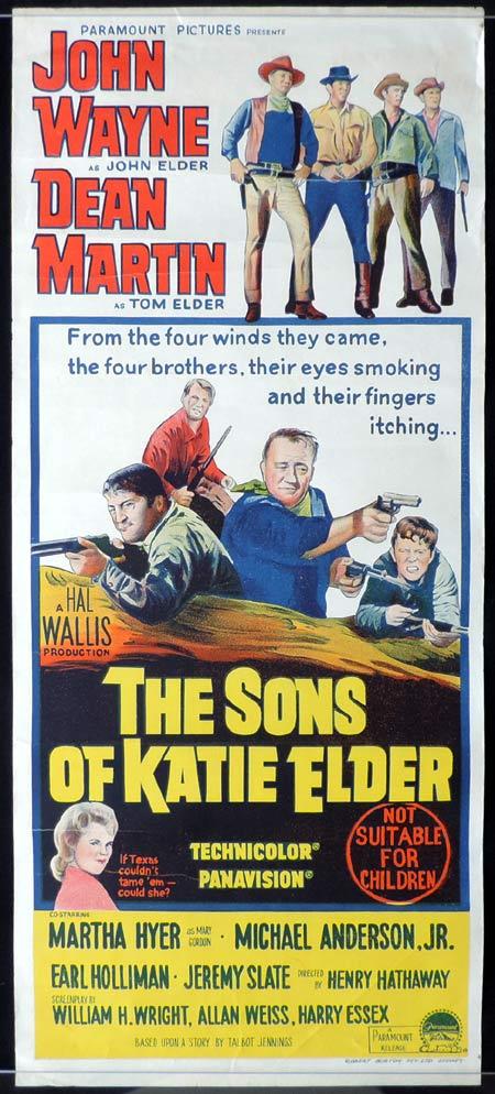 THE SONS OF KATIE ELDER Original Daybill Movie Poster JOHN WAYNE Dean Martin