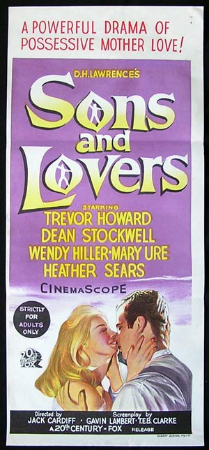 SONS AND LOVERS ’60 Trevor Howard Wendy Hiller RARE Daybill Movie poster