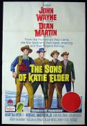 SONS OF KATIE ELDER '65-John Wayne ORIGINAL Australian one sheet poster