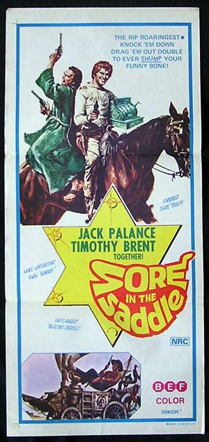 SORE IN THE SADDLE Daybill Movie poster Jack Palance