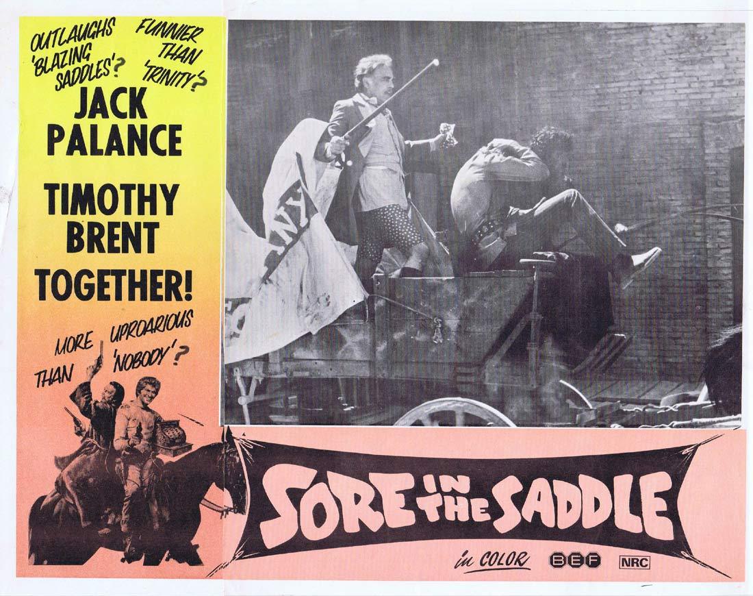 SORE IN THE SADDLE Lobby Card 3 Jack Palance Timothy Brent Tedeum