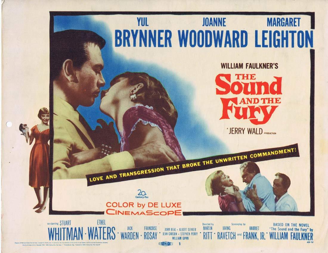 THE SOUND AND THE FURY Title Lobby card Yul Brynner