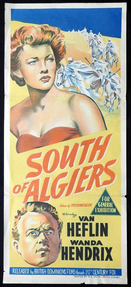 SOUTH OF ALGIERS Original Daybill Movie Poster Van Heflin Wanda Hendrix Eric Portman