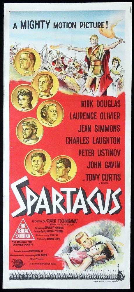 SPARTACUS Kirk Douglas RARE Original Daybill Movie poster