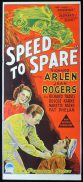 SPEED TO SPARE Original Daybill Movie Poster RICHARD ARLEN Jean Rogers Richardson Studio