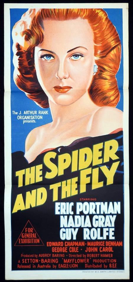 THE SPIDER AND THE FLY Original Daybill Movie Poster Eric Portman Guy Rolfe Nadia Gray
