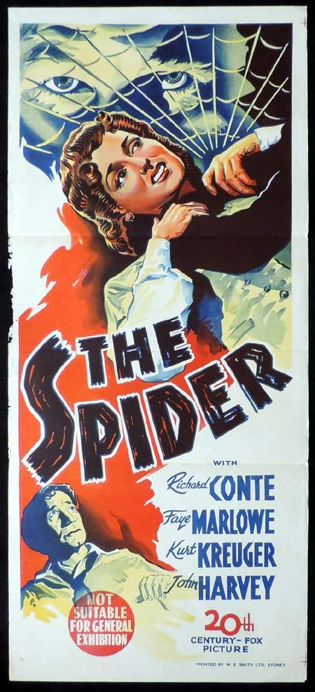 THE SPIDER Original Daybill Movie Poster Richard Conte Film Noir