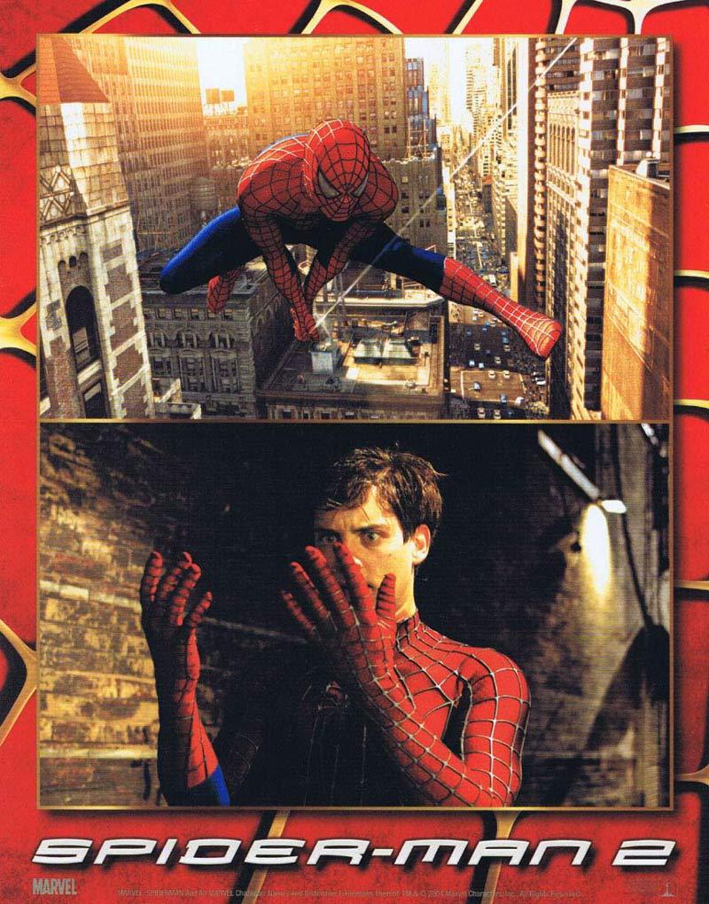 SPIDER-MAN 2 Original Lobby Card 3 Tobey Maguire Spiderman
