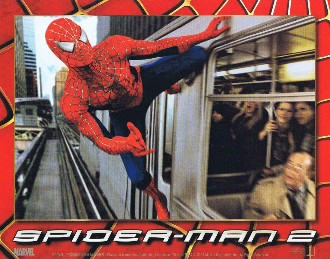 SPIDER-MAN 2 Original Lobby Card 4 Tobey Maguire Spiderman