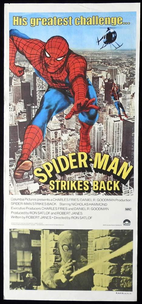 SPIDER-MAN STRIKES BACK Original Daybill Movie Poster Nicholas Hammond