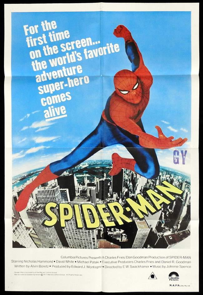 SPIDER-MAN Original One sheet Movie poster Nicholas Hammond Spider Man