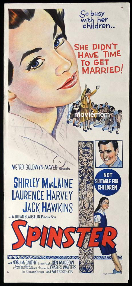 SPINSTER aka Two Loves Original Daybill Movie Poster Shirley MacLaine