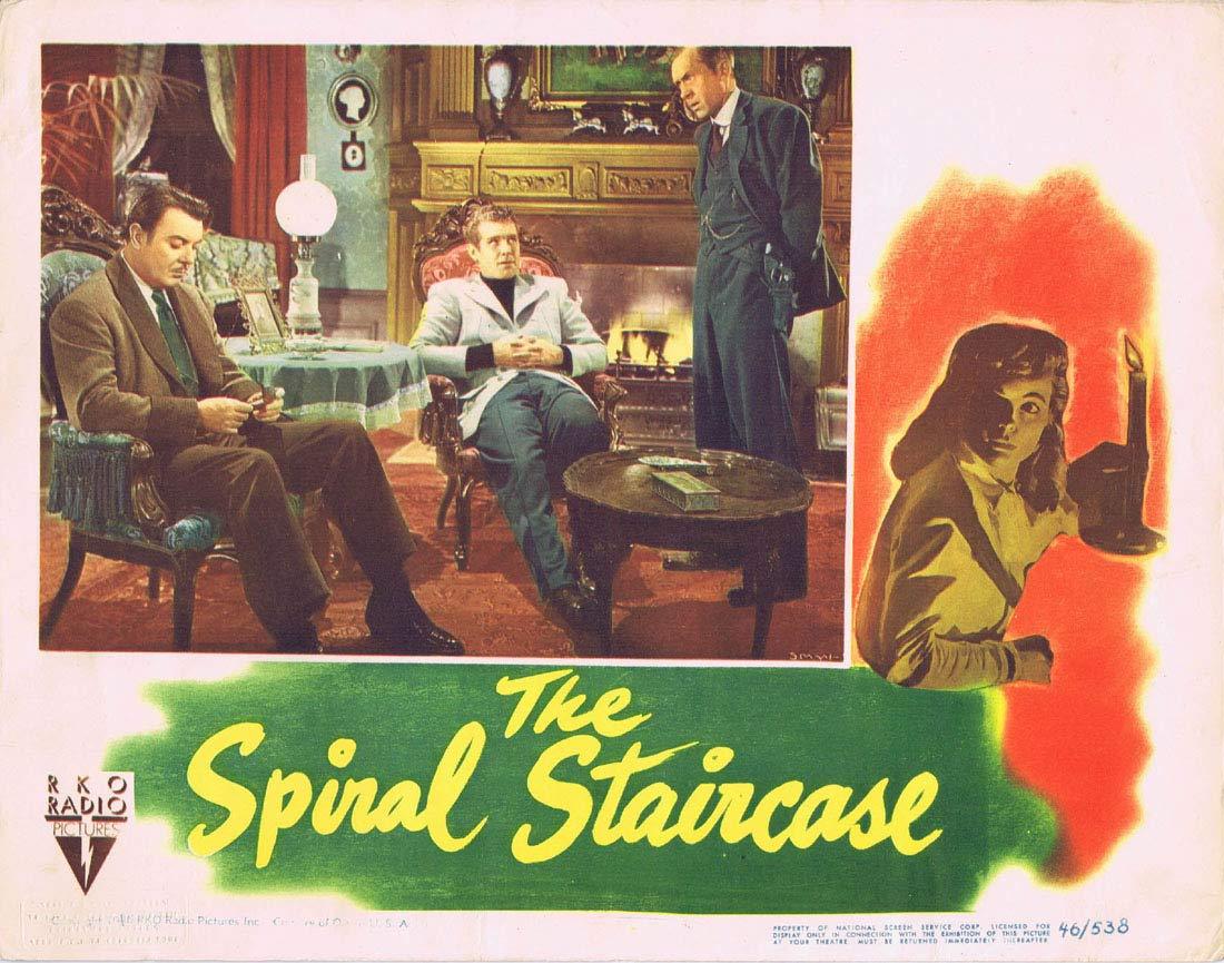 THE SPIRAL STAIRCASE Original Lobby Card 3 Dorothy McGuire George Brent Ethel Barrymore |RKO