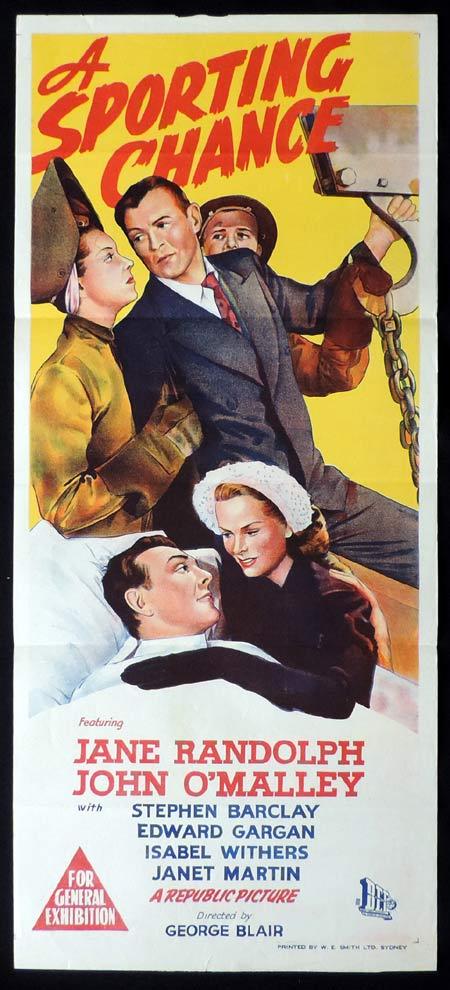 A SPORTING CHANCE Original Daybill Movie Poster Jane Randolph