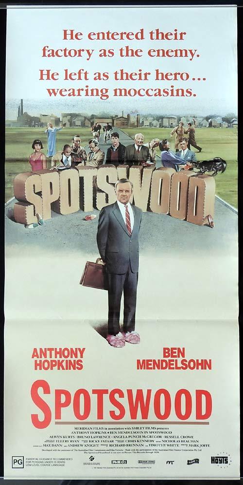 SPOTSWOOD Australian Daybill Movie Poster ROLLED Anthony Hopkins “A”