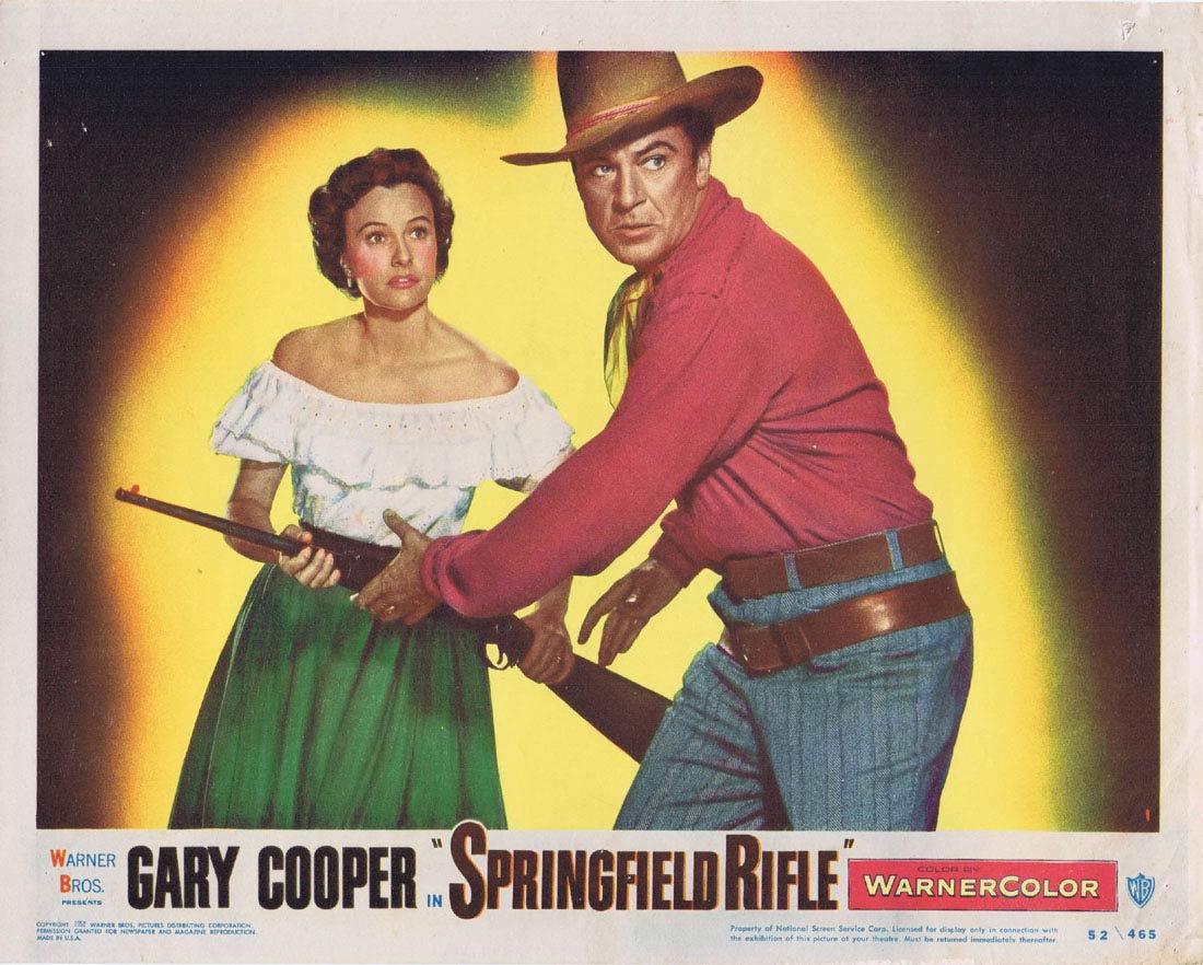 SPRINGFIELD RIFLE Lobby Card 1 1952 Gary Cooper, with Phyllis Thaxter Lon Chaney Jr